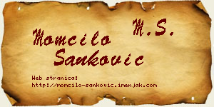 Momčilo Sanković vizit kartica